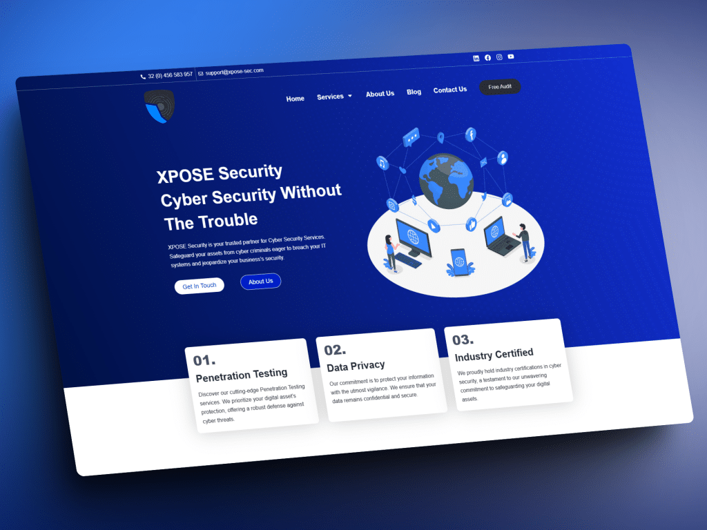 cyber security website design and development
